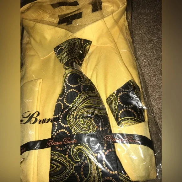 bruno conte dress shirt Bruno Conte Men's Size 16 1/2 French Cuff Dress Shirt